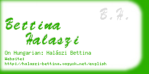bettina halaszi business card